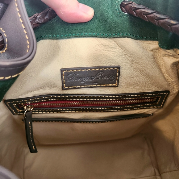 NWT Dooney & Bourke Charcoal Hattie Drawstring Florentine Bucket Bag - Picture 8 of 14